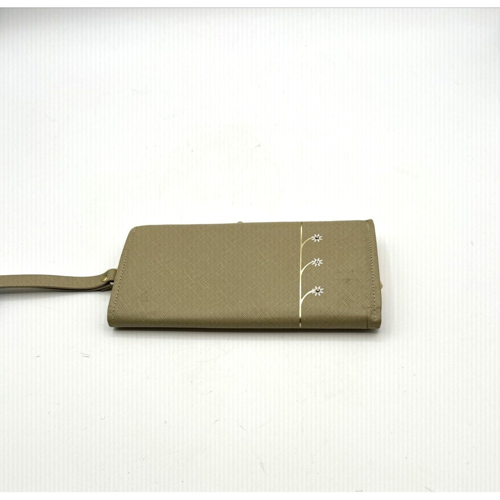 Lady Buxton Wallet Women OS Chartreuse Green Vintage 1960s Mod‎ Daisy Wristlet